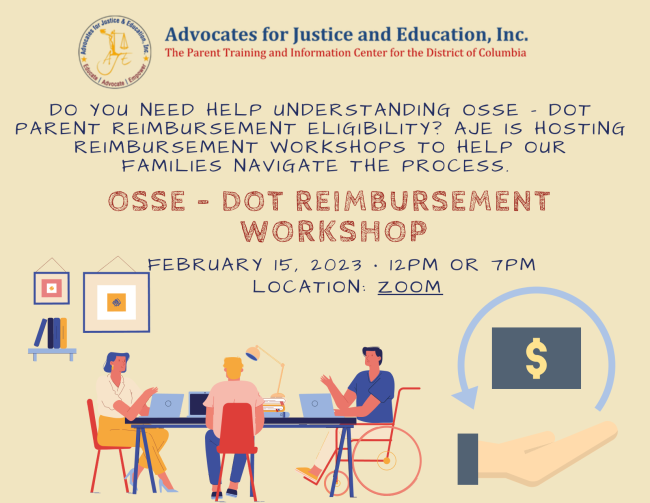 Osse Dot Updates About Parent Reimbursement Two Aje Workshops On The Th To Help You Complete